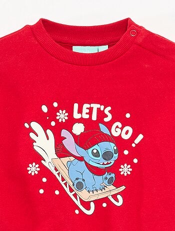 Completo pigiama natalizio 'Disney' 'Stitch' in cotone