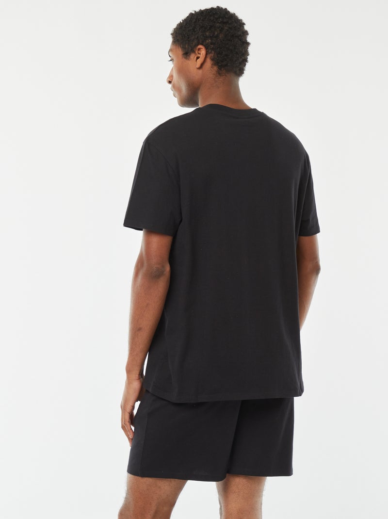 Completo pigiama 'nirvana' shorts + t-shirt - 2 pezzi NERO - Kiabi