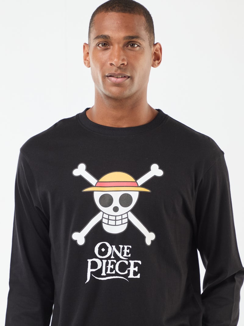 Completo pigiama 'One piece' in cotone Nero - Kiabi