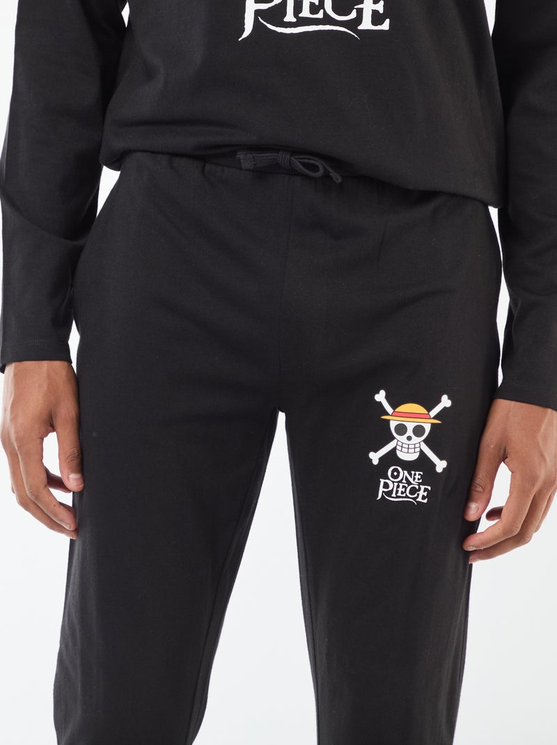 Completo pigiama 'One piece' in cotone Nero - Kiabi
