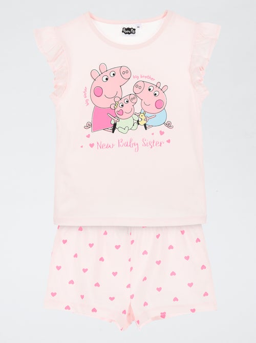 Completo pigiama pantaloncini + t-shirt 'Peppa Pig' - 2 pezzi - Kiabi