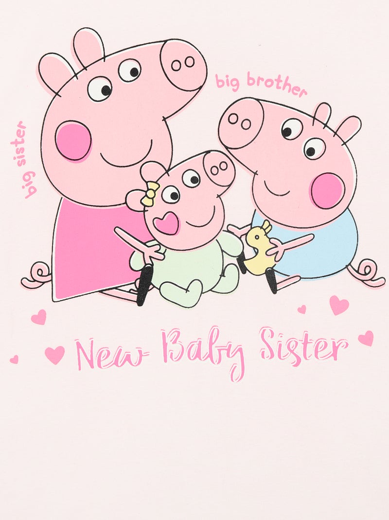 Completo pigiama pantaloncini + t-shirt 'Peppa Pig' - 2 pezzi Rosa - Kiabi