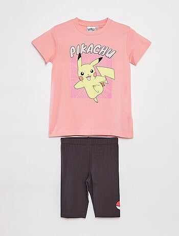 Completo pigiama 'Pokemon' 'Pikachu' shorts + t-shirt - 2 pezzi