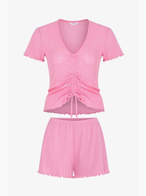 Completo pigiama rosalie pointel con shorts e maniche corte penti - Kiabi Completo pigiama rosalie pointel con shorts e maniche corte penti - Kiabi
