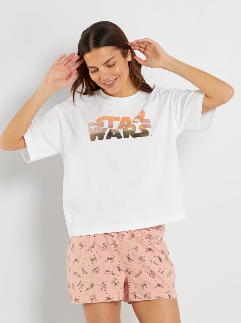 Completo pigiama shorts 'Star Wars' - 2 pezzi BIANCO - Kiabi