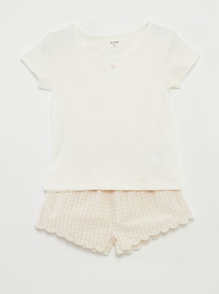 Completo pigiama shorts + t-shirt - 2 pezzi