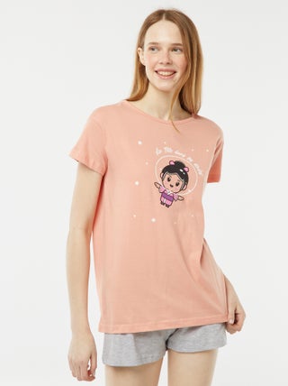 Completo pigiama shorts + t-shirt - 2 pezzi