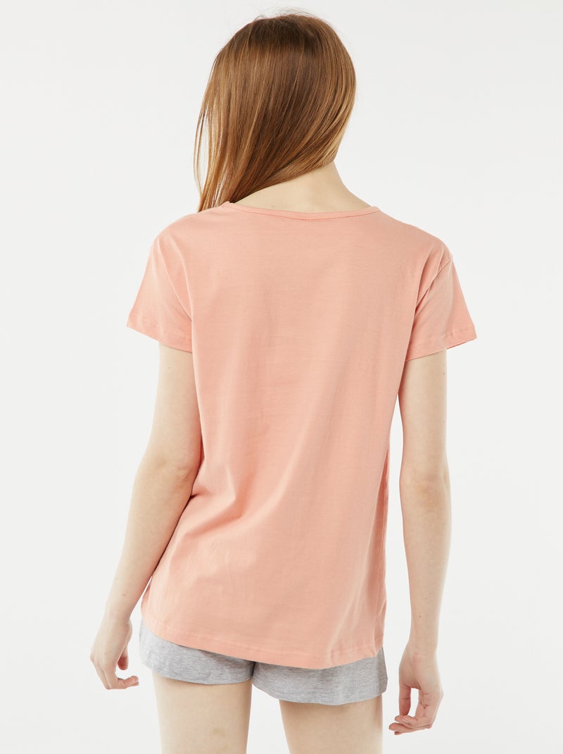 Completo pigiama shorts + t-shirt - 2 pezzi ROSA - Kiabi