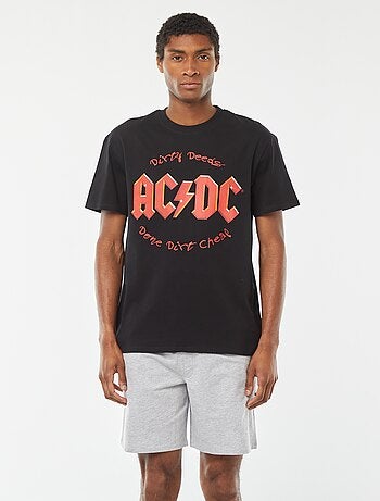 Completo pigiama shorts + t-shirt 'AC/DC' - 2 pezzi
