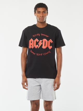 Completo pigiama shorts + t-shirt 'AC/DC' - 2 pezzi