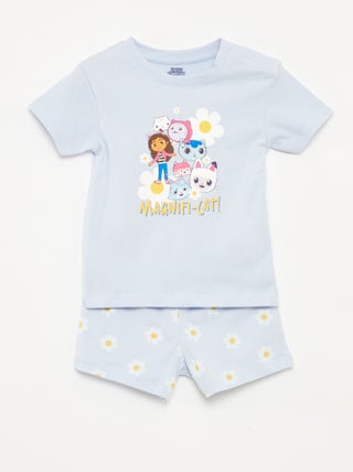 Completo pigiama shorts + t-shirt 'La casa delle bambole di Gabby' - 2 pezzi