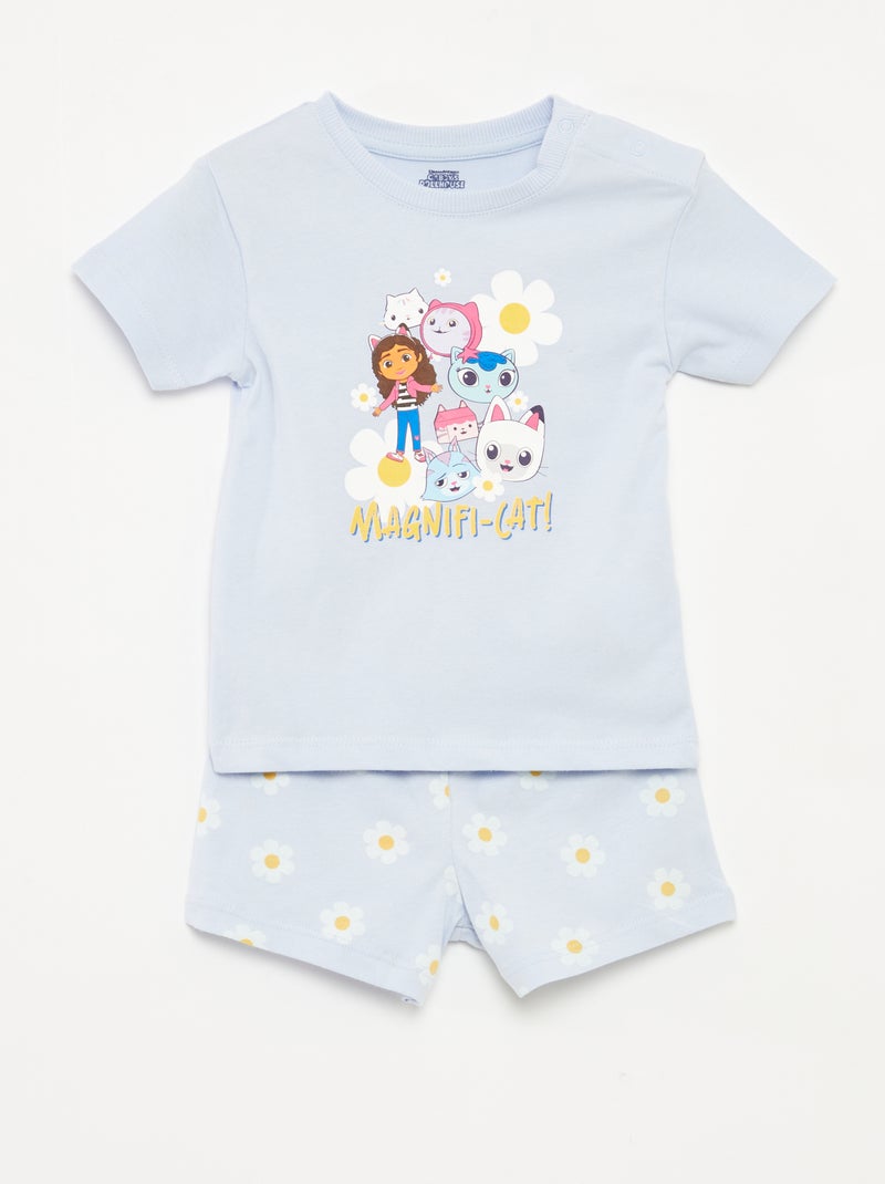 Completo pigiama shorts + t-shirt 'La casa delle bambole di Gabby' - 2 pezzi BLU - Kiabi