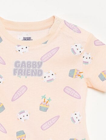Completo pigiama shorts + t-shirt 'La casa delle bambole di Gabby' - 2 pezzi