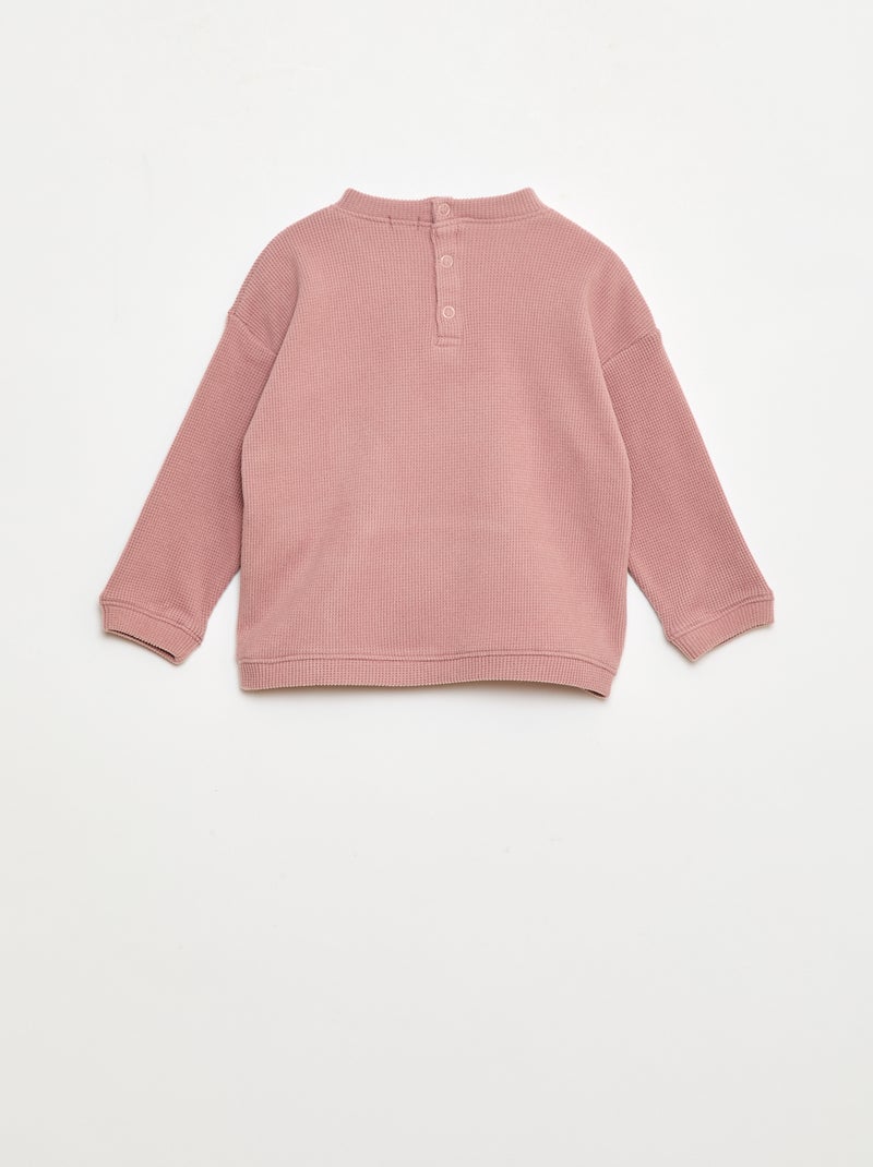 Completo pigiama soffice con coniglietto - 2 pezzi Rosa - Kiabi