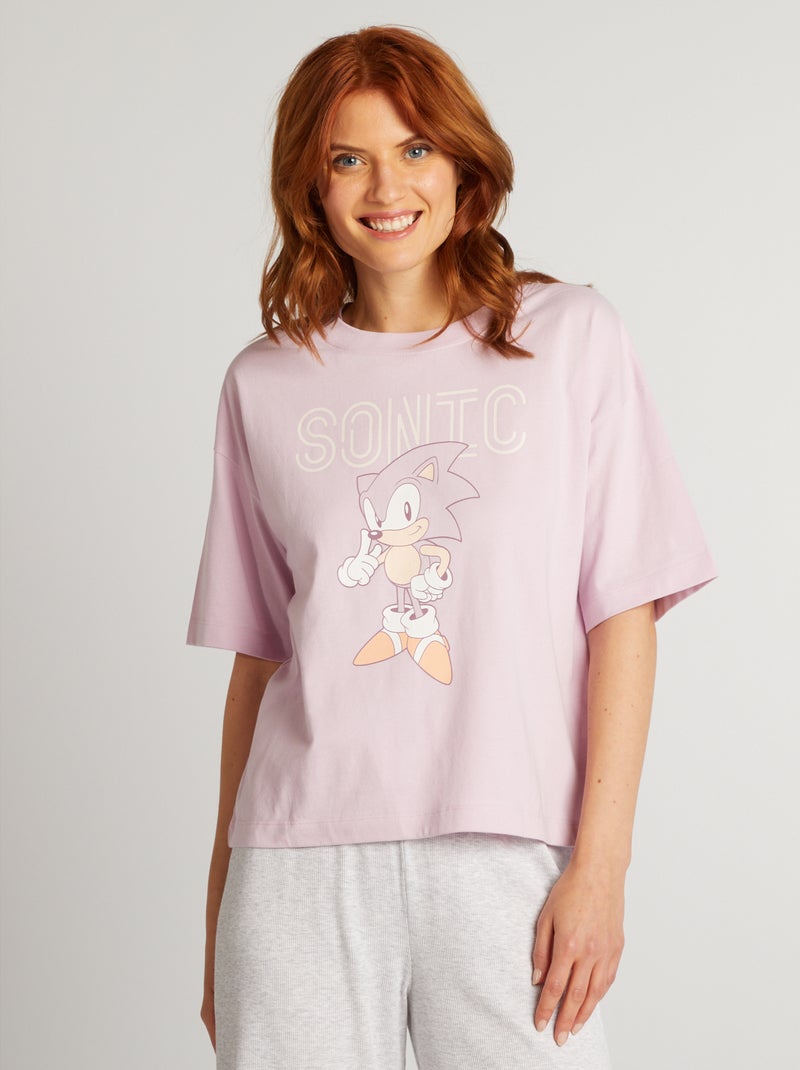Completo pigiama 'Sonic' + t-shirt + pantaloni - 2 pezzi ROSA - Kiabi