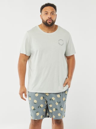 Completo pigiama stampato shorts + t-shirt - 2 pezzi