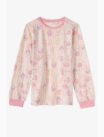 Completo pigiama starlit friends in cotone, a maniche lunghe, bambina penti