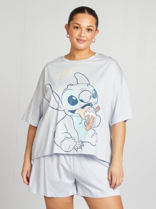 Completo pigiama 'Stitch' t-shirt + shorts - 2 pezzi