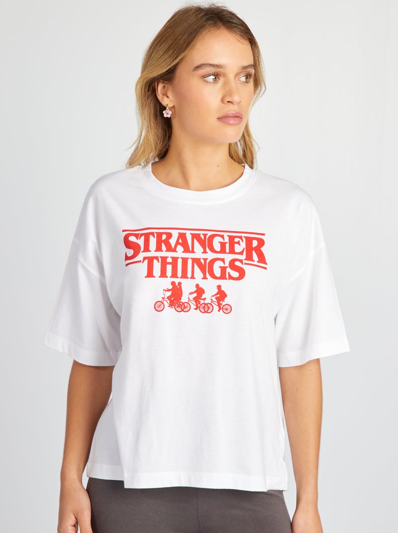 Completo pigiama 'Stranger Thing' t-shirt + legging - 2 pezzi BIANCO - Kiabi