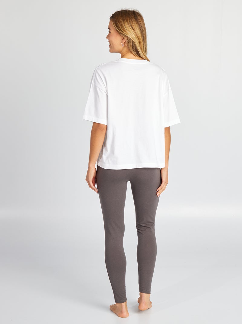 Completo pigiama 'Stranger Thing' t-shirt + legging - 2 pezzi BIANCO - Kiabi