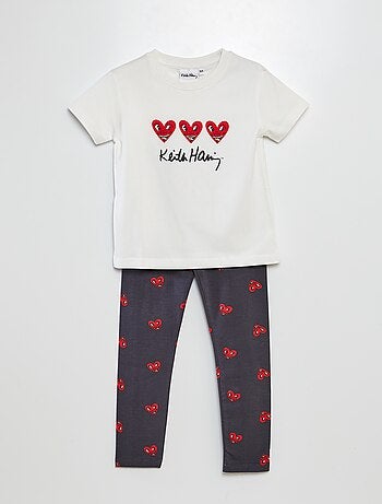 Completo pigiama t-shirt + leggings 'Keith Haring'