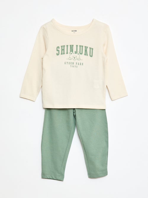 Completo pigiama t-shirt + leggings stampati - 2 pezzi - Kiabi