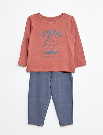 Completo pigiama t-shirt + leggings stampati - 2 pezzi