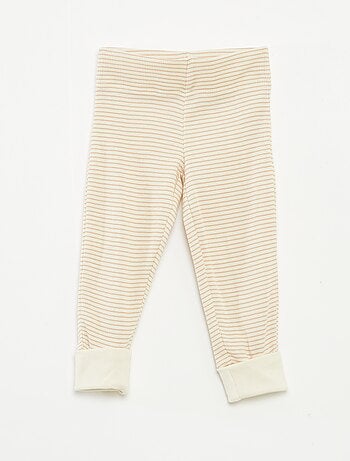 Completo pigiama t-shirt lunga + pantaloni a righe - 2 pezzi