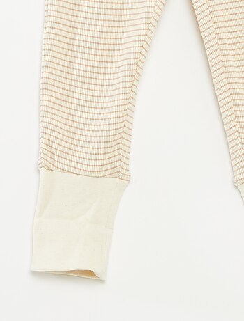 Completo pigiama t-shirt lunga + pantaloni a righe - 2 pezzi