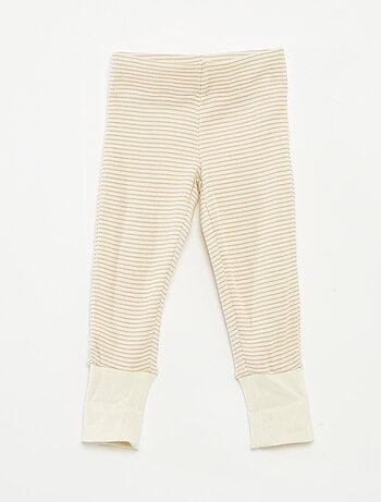 Completo pigiama t-shirt lunga + pantaloni a righe - 2 pezzi