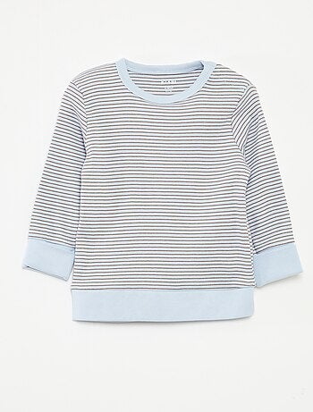 Completo pigiama t-shirt lunga + pantaloni a righe - 2 pezzi