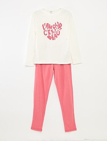 Completo pigiama t-shirt + pantaloni - 2 pezzi