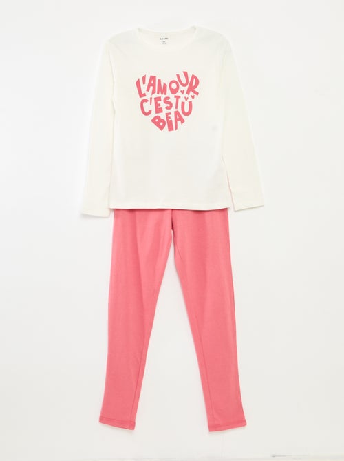 Completo pigiama t-shirt + pantaloni - 2 pezzi - Kiabi