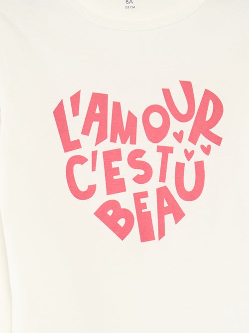 Completo pigiama t-shirt + pantaloni - 2 pezzi - Kiabi