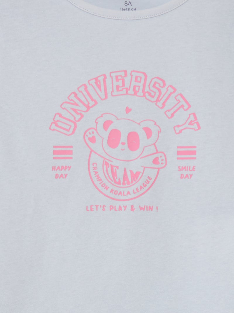 Completo pigiama t-shirt + pantaloni - 2 pezzi BLU - Kiabi