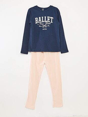 Completo pigiama t-shirt + pantaloni - 2 pezzi