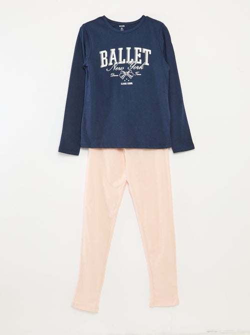 Completo pigiama t-shirt + pantaloni - 2 pezzi - Kiabi