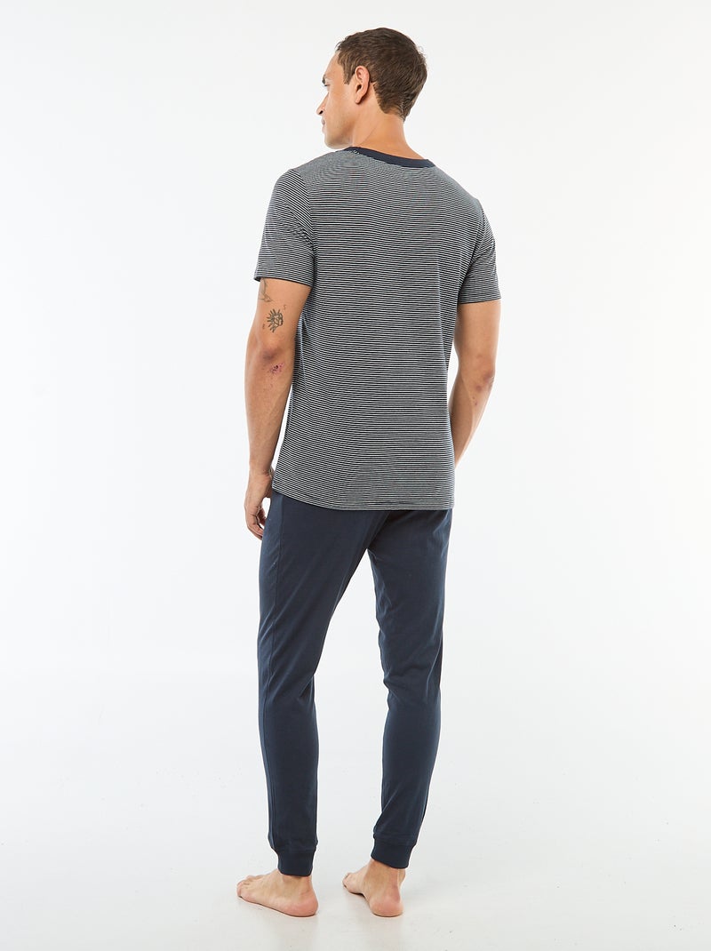 Completo pigiama t-shirt + pantaloni - 2 pezzi Blu - Kiabi