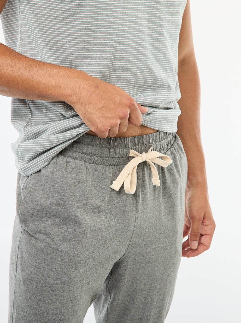 Completo pigiama t-shirt + pantaloni - 2 pezzi Grigio - Kiabi