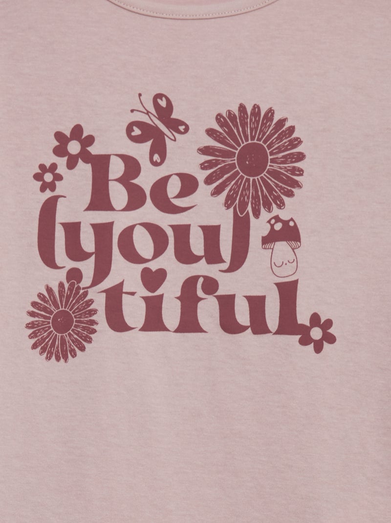 Completo pigiama t-shirt + pantaloni - 2 pezzi ROSA - Kiabi