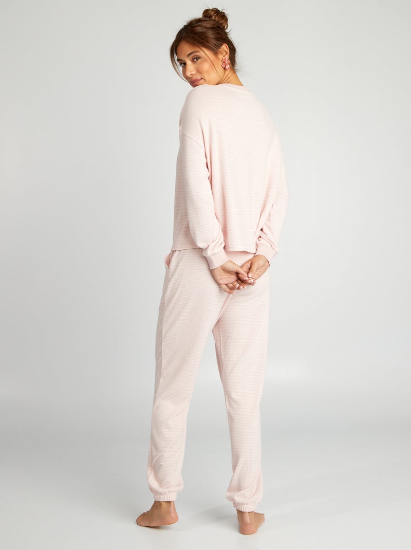 Completo pigiama t-shirt + pantaloni - 2 pezzi ROSA - Kiabi