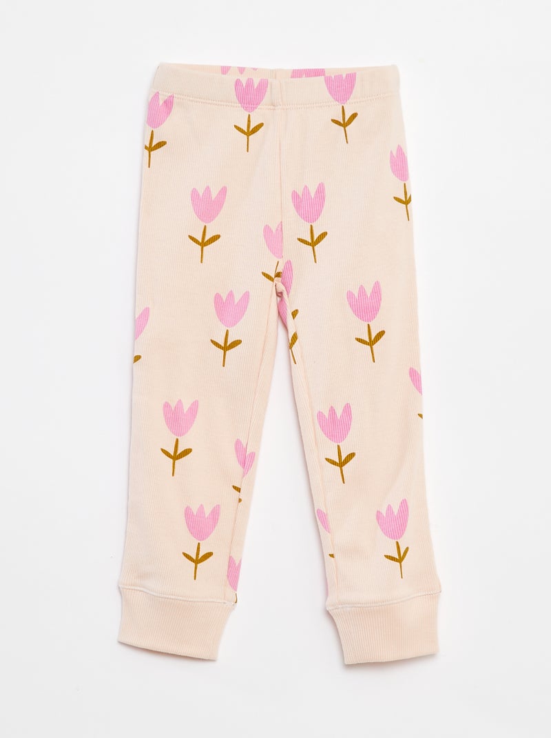 Completo pigiama t-shirt + pantaloni - 2 pezzi Rosa - Kiabi