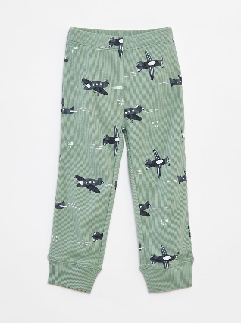 Completo pigiama t-shirt + pantaloni - 2 pezzi Verde - Kiabi