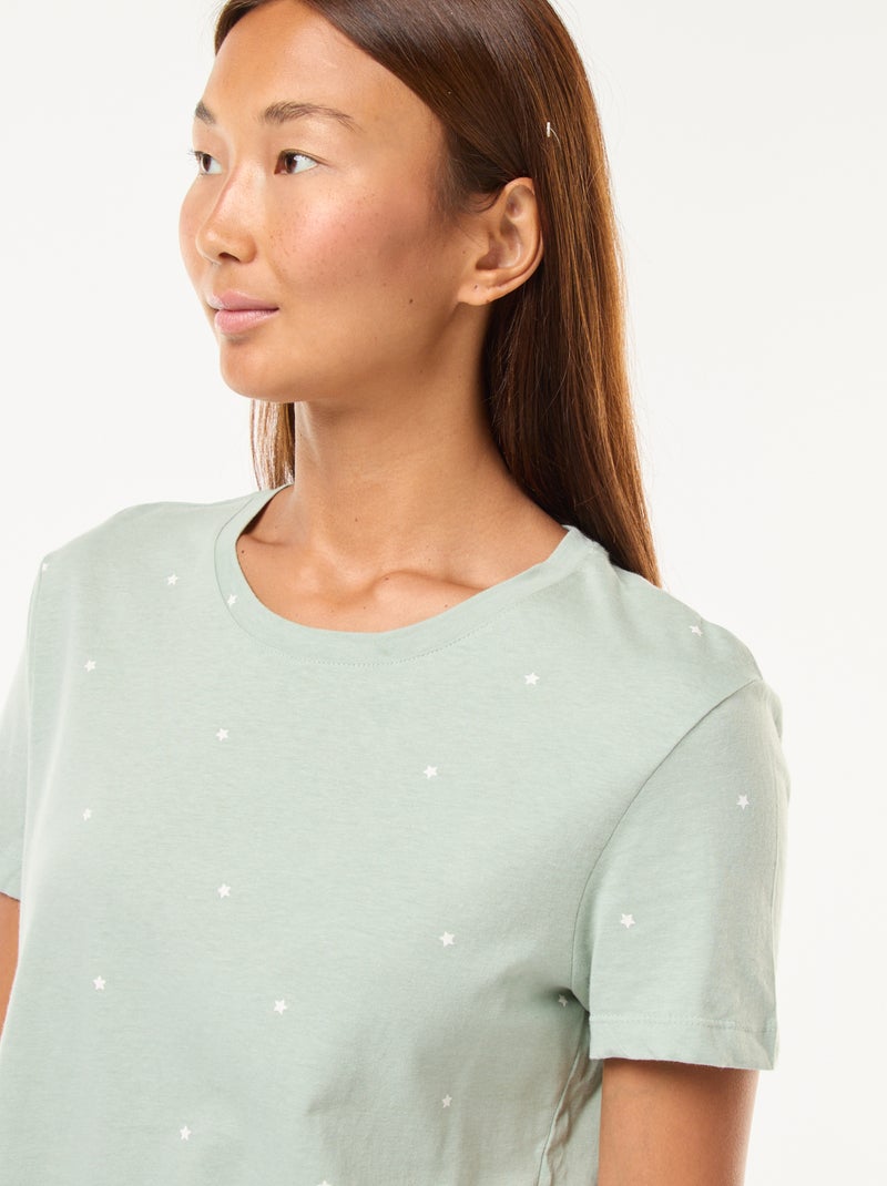 Completo pigiama t-shirt + pantaloni - 2 pezzi Verde - Kiabi