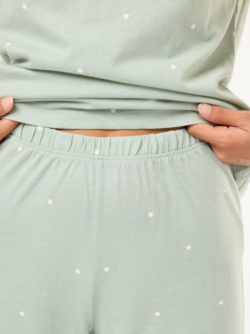 Completo pigiama t-shirt + pantaloni - 2 pezzi Verde - Kiabi