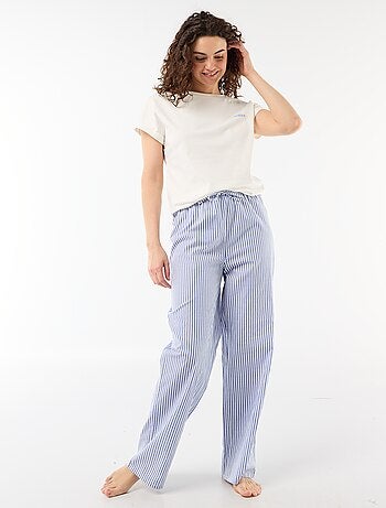 Completo pigiama t-shirt + pantaloni a quadri - 2 pezzi