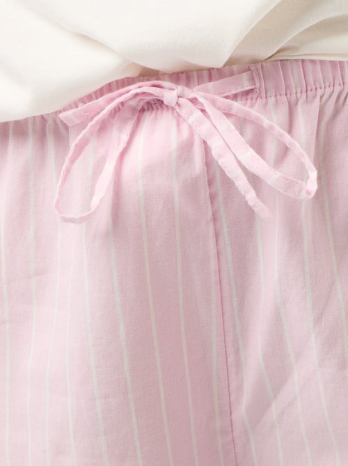 Completo pigiama t-shirt + pantaloni a quadri - 2 pezzi - Kiabi