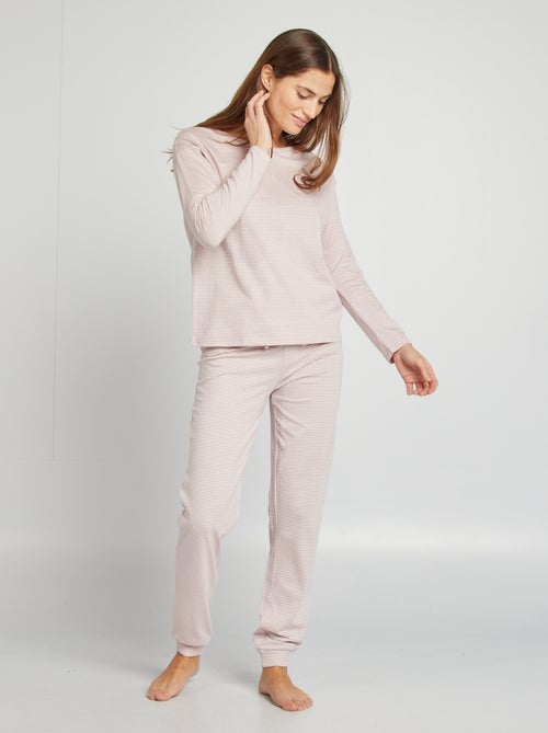 Completo pigiama t-shirt + pantaloni con stampa - Kiabi