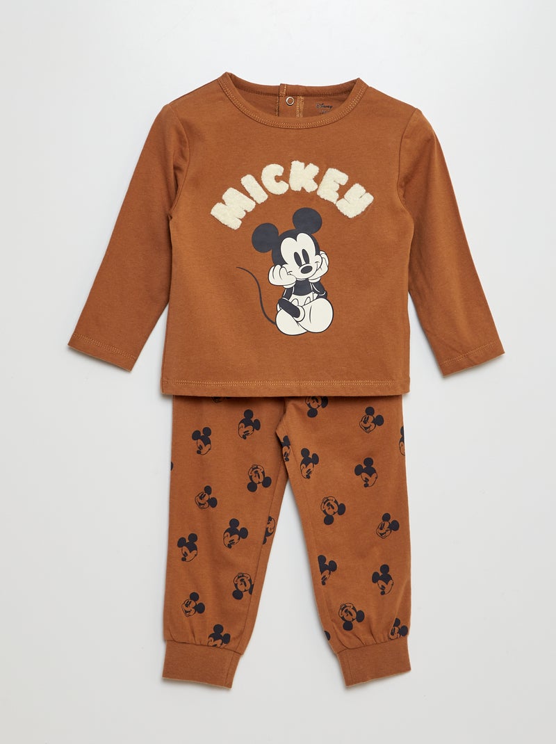 Completo pigiama t-shirt + pantaloni "Disney" "Topolino" - 2 pezzi MARRONE - Kiabi