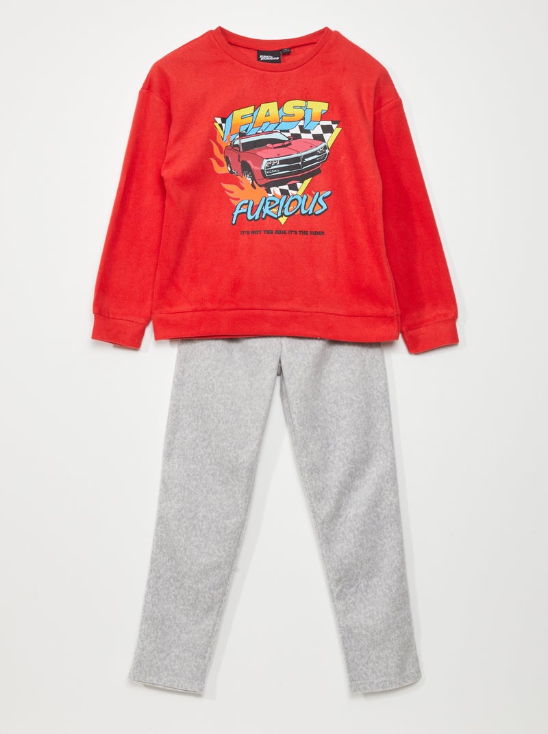 Completo pigiama t-shirt + pantaloni 'Fast and Furious' - 2 pezzi ROSSO - Kiabi
